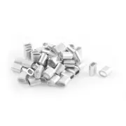 50pcs Oval Aluminum Sleeves Clamps for 2mm Wire Rope Swage Clip