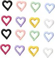 BIUDECO 100pcs Heart Nail Charms Flat Back Cabochons for DIY Crafts Phone Case Decoration and Nail Art Creative Design for Valentine Day