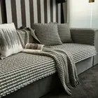 Nordic Plaid Sofa Covers Cotton Sofa Cushion Modern Non-slip Sofa Towel L-shaped
