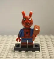 SPIDER-HAM LEGO PIG MINIFIGURE spider-verse john mulaney spider-man (read desc)