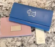 RADLEY London Heritage Dog Outline - Large Flapover Wallet- OPEN BLUE W/ DUSTBAG
