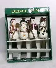 WINTER HOLIDAY SET OF SNOWMAN SPREADERS BY DEBBIE MUMM NEW