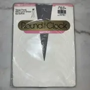 Round The Clock Pantyhose Style 61 Sea Silver Size A Tanga Panty Sandaltoe Lycra