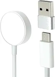 Wireless Charging Cable for Apple Watch Charging Cable - 1 m USB C-USB A Fast Charger, Compatible with Watch SE Series 10/9/8/7/6/5/4/3/2 Charger, Practical and Safe Charging (no Adapter)