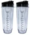 Blendin 32 Ounce Cup with Sip N Seal To Go Lids - Extra Large Jar Compaible w...