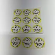 Vintage TREND scratch n' sniff Coconut Ghost Boo! Matte Stickers Lot Of 12