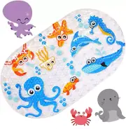 Bath Mat Cartoon Non Slip Bathtub Mat for Kids Non-Slip Bath Shower Mat Massage