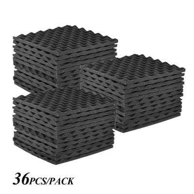 Studio Acoustic Foams Panels Sound Insulation Foam Sound Insulation Foams Black