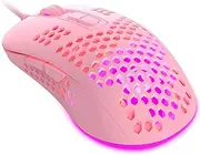 Lightweight Gaming Mouse Wired,USB Optical Computer Mice with RGB Backlit,4 Adjustable DPI Up to 2400,Ergonomic Gamer Laptop PC Mouse with Honeycomb Shell for Windows 7/8/10/XP Vista Linux -Pink