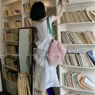 韓版高級性感蕾絲長裙女裝緊身收腰不規則設計感一字領短袖中長款白色A字洋裝