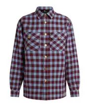 Etro Checkerboard Jacquard Curved Hem Shirt IT40,IT38 Gray