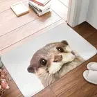 New Otter Pet Lover Bath Mat Cute Face Doormat Flannel Carpet Balcony Rug Home