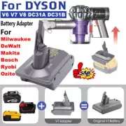 Adapter For Makita DeWalt Milwaukee Battery Convert To Dyson V7 V8 V6 AU