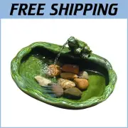 Lightweight Ceramic Frog Water Feature with Integral Solar Fountain System