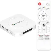 Android 14.0 TV Box 2025, LEFFOT M1 Plus 8K Ultra HD Streaming Device for TV, 2GB RAM + 16GB ROM, Smart TV Box with HDR10, 2.4G/5G Dual-Band WiFi 6, BT 5.0, Voice Control, RK3528 Quad Core A53