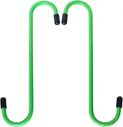 Automotive Color Coated Brake Caliper Hanger Hooks with Rubber Tips Set of 2 (Green)