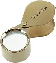 10x Magnifying Magnifier Glass Jewellers Eye Foldable Jewelry Loop Loupe(Golden)