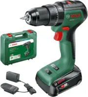 Bosch 18V Cordless Brushless Impact Hammer Drill Driver With 2.5Ah Battery, C...