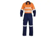 KingGee Mens WorkCool 2 Spliced Overall Work Comfy Safety Cotton Ripstop K51540