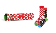 Colorful Polka Dot Snowman Socks Gift Set