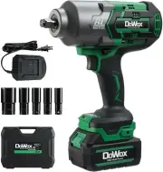 DOWOX Power Electric Cordless Impact Wrench, 1/2 Inch, High Torque 885 Ft-lbs