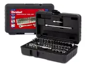 Duralast 1/4in Drive Ratchet and Socket Mechanic's Tool Set - 45 Piece