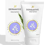 Dermavive Oatmeal Body Hydrator – Colloidal Oatmeal Moisturizing Oil for Dry, Flaky & Sensitive Skin – Nourishing After-Shower Body Oil for Kids, Teens & Adults – 120ml (4.05 fl oz)