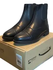 Dover Saddlery Size 6 Riding Sport Provenance Zip Front Paddock Boot Black 8