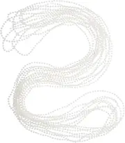 [HAPINARY] 1 Roll Handmade Headwear Rope Buckle Rope Girl Flower Ring Christmas Tree Flower Ring Bride Flower Ring Home Decor Extended Pipe Accessories Pearl Strand for Crafts White Plastic