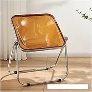 2022 Creative Metal Solid Color Simple Transparent Folding Chair Folding Stool (Color : 3)