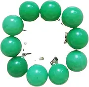 [Generic] Bead Charms 50pcs Natural Stone Round Malaysian Jade Pendant NecklaceJewelry Making 14mm DIY Pendants