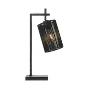 Lucilia Black Braided Fiber Shade Gun Metal Table Lamp