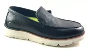 Skechers 205096 Black Leather Men's Air Cooled Memory Foam Slip On Loafer