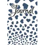 JOURNAL: BLUE & WHITE FALLING HEARTS JOURNAL FOR WOMEN TO WRITE IN