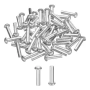 50Pcs Brazier Head Solid Aluminum Rivets, M4 x 16mm Tubular Rivets