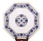 21" Marble Side Table Top Handmade Floral Inlay Art Home Decor