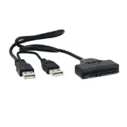 22Pins SATA to USB2.0 Cable for 2.5-inch SATA HHD Hard Drive SSD Solid State Drive USB 2.0 to SATA Adapter Cable