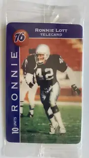 Ronie Lott Telephone Card NY Jets Unocal 76 Promo Telecard VTG 1995 MIP 10u LDDS