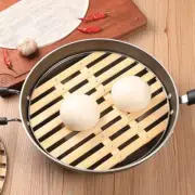 New Bamboo Grate Steamer Rack Steamer Tray Steaming Plate Round Home Kitchen