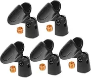 Vaguelly 5sets Durable Mic Clip Microphone Holder for Easy Installation for Wireless and Dynamic Microphones Convenient Plastic Stand for Recording and Streaming