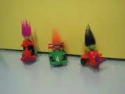 3 HALLOWEEN PULL BACK TOYS - 2" Russ Troll Doll Toy - NEW