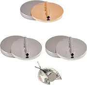 LxcshLjx 3Pcs Mini Pin Brooch Converter, Magnetic Brooch Pin Converter, Harm Free Clothing Magnet Buckle Metal Lapel Pin, Pin Holder Almost Invisible Pin Backs for Scarf Hijab Shawls Thin Fabric Badge