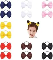 2Inch Baby Girls' Bows Hair Ties hair accessories Baby Hair Ties with Bows for Toddler Ponytail Holders Small Hair Ties (Style1, One size)