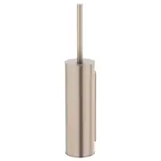 Round Toilet Brush and Holder, Champagne