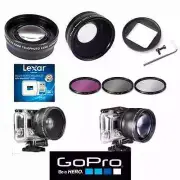 FISHEYE LENS + TELEPHOTO ZOOM LENS + FILTER KIT + 32GB KIT FOR GOPRO HERO4 HERO3