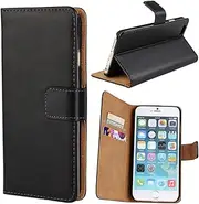 Cavor iPhone 6 Plus/6S Plus 5.5'' Premium PU Leather Folio Flip Wallet Stand Case - Black