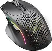 Glorious Gaming Model I 2 Wireless Gaming Mouse - Hybrid 2.4Ghz & Bluetooth, 75g Superlight, 9 Buttons (2 Swappable), RGB, PTFE Feet, MMO/MOBA/FPS, Long Battery Life, Side Thumb Rest - Black