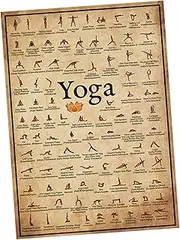 TOYANDONA Yoga Posture Poster Replaceable Canvas Picture Decor for Home and Shop Inspirational Wall Art for Yoga Enthusiasts Unframed Design