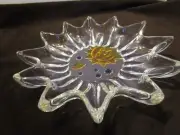 Studio Nova Art Glass Serving tray "Solar Eclipse" 14.5” WALTHER Box German NOS