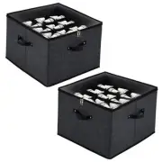 2 Pack Shoe Organizer - Fits 32 Pairs, Large Shoe Storage Box Bins Cubes with